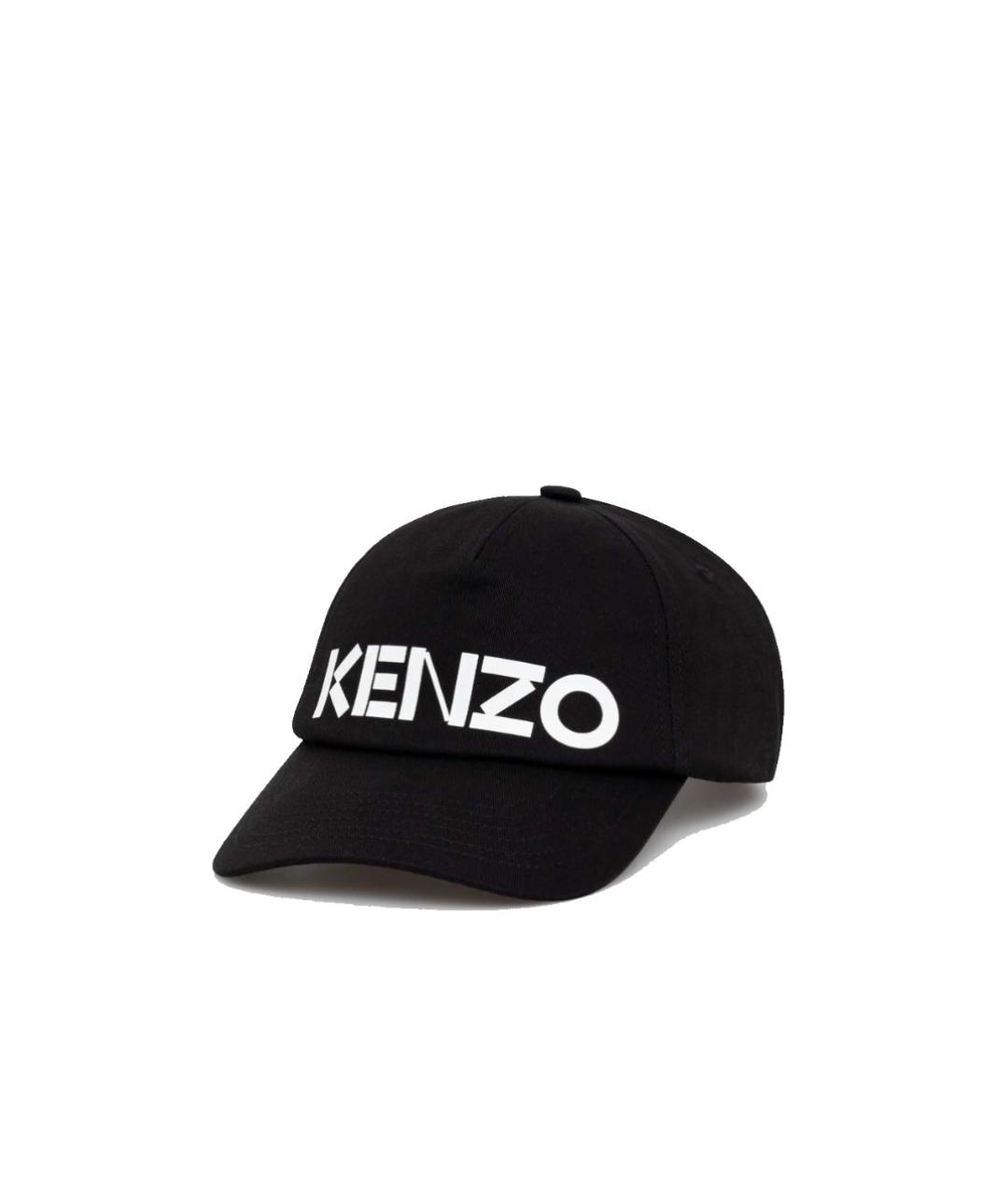 KENZO Черная хлопковая кепка/бейсболка, фото 1
