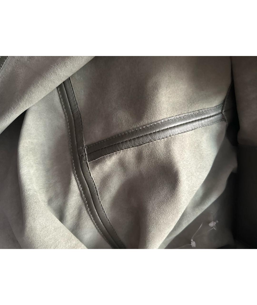 GOLDEN GOOSE DELUXE BRAND Зеленая кожаная блузы, фото 4