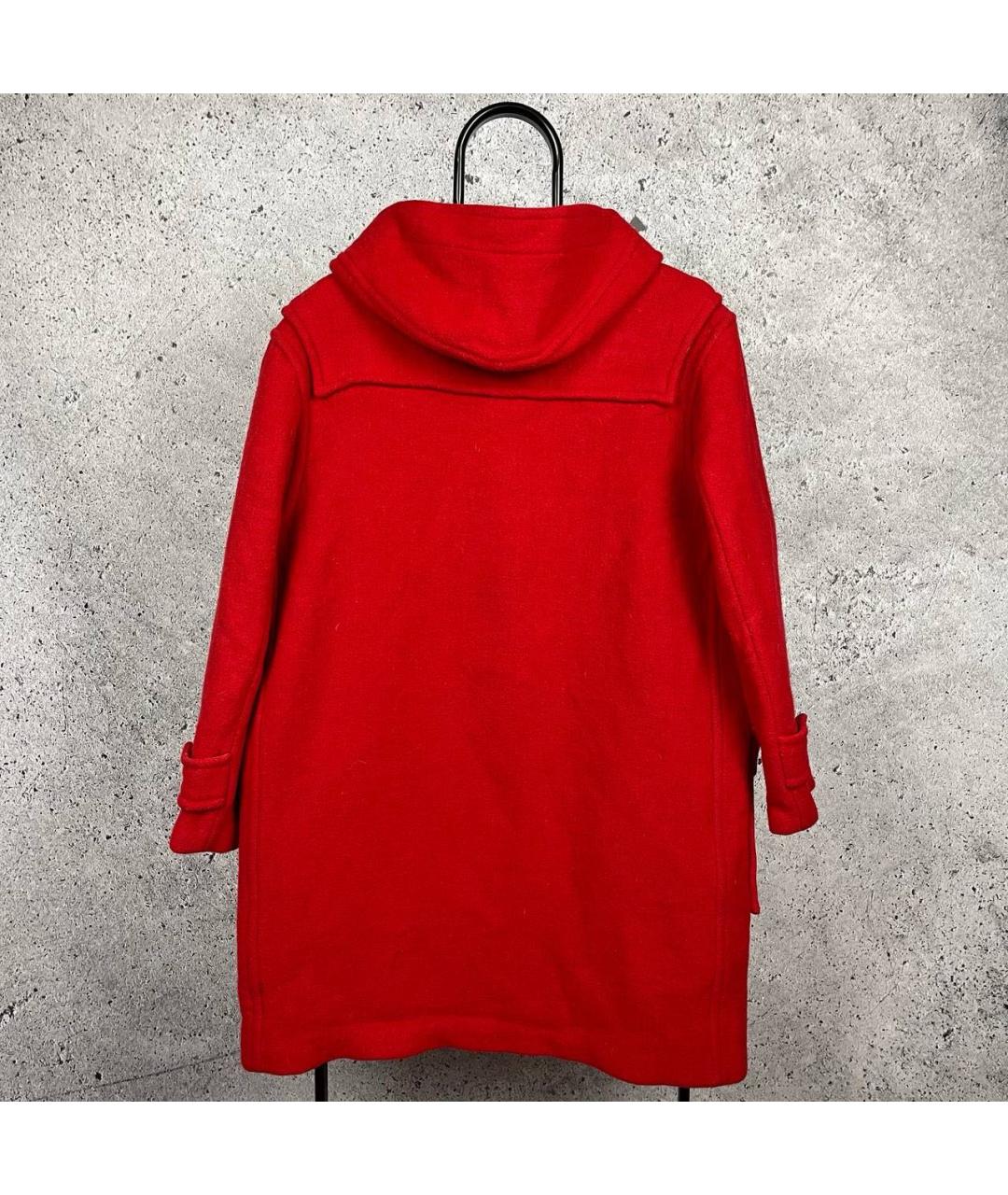 BURBERRY Красное шерстяное пальто, фото 3