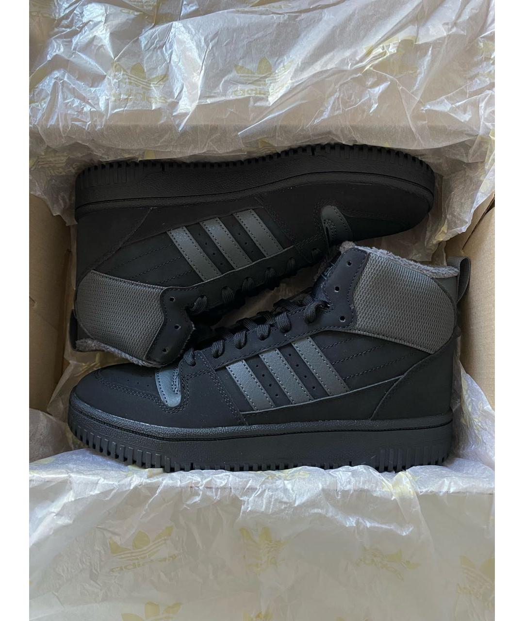 ADIDAS Черные синтетические высокие кроссовки / кеды, фото 2