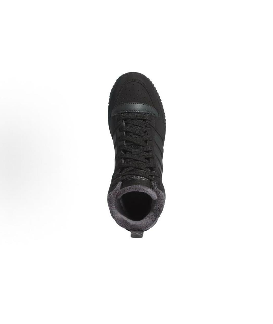 ADIDAS Черные кожаные высокие кроссовки / кеды, фото 5