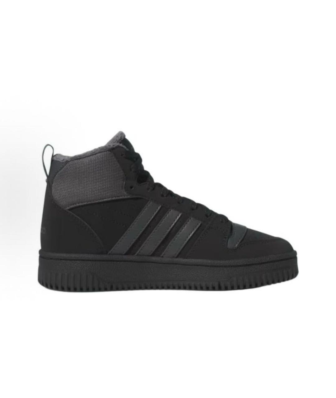 ADIDAS Черные кожаные высокие кроссовки / кеды, фото 7