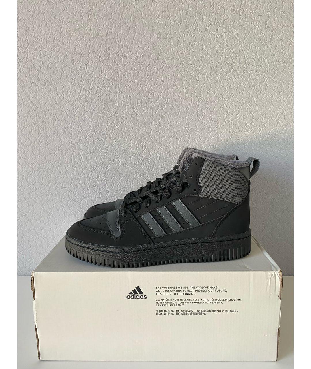 ADIDAS Черные синтетические высокие кроссовки / кеды, фото 4