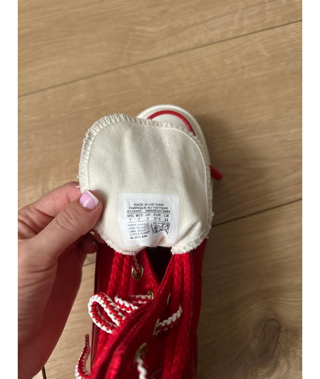 CONVERSE Красные текстильные кеды, фото 9