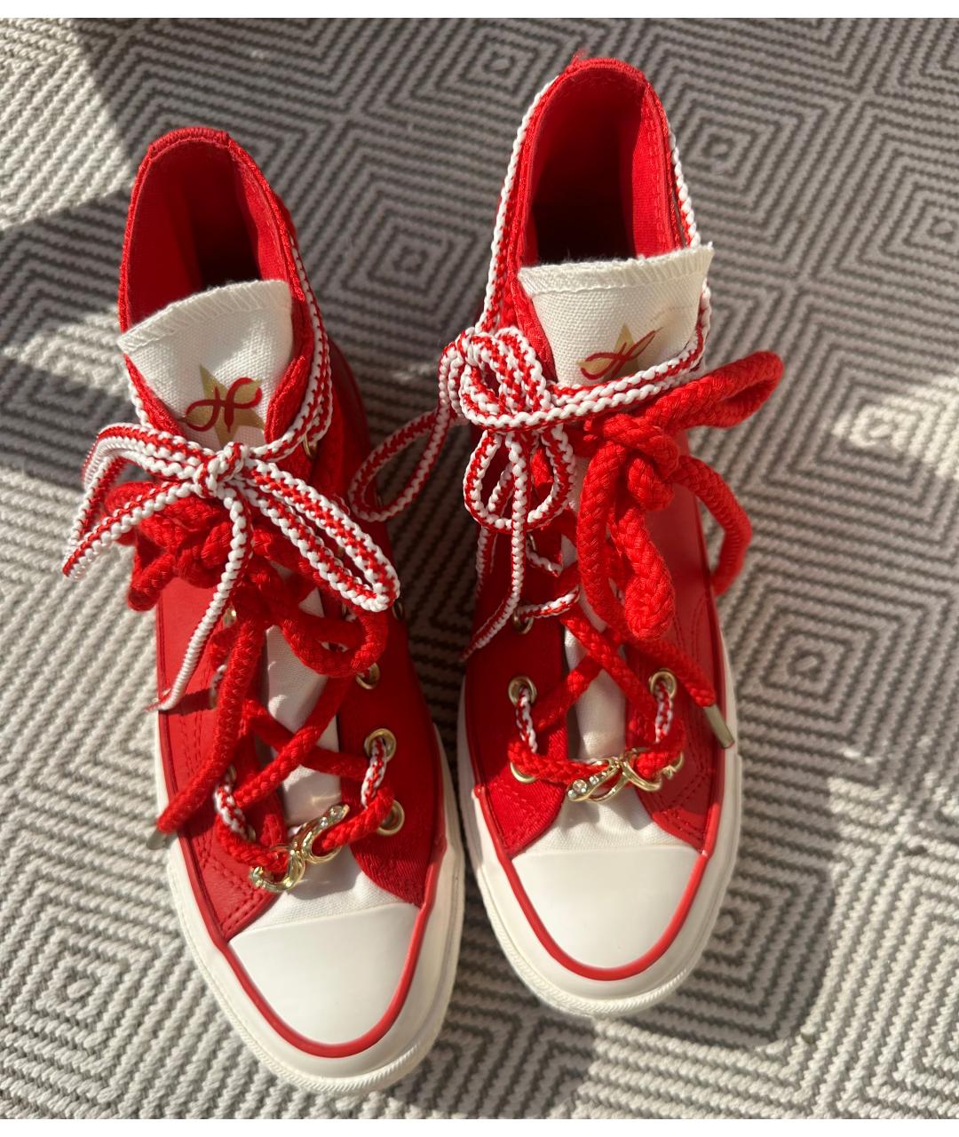 CONVERSE Красные текстильные кеды, фото 2