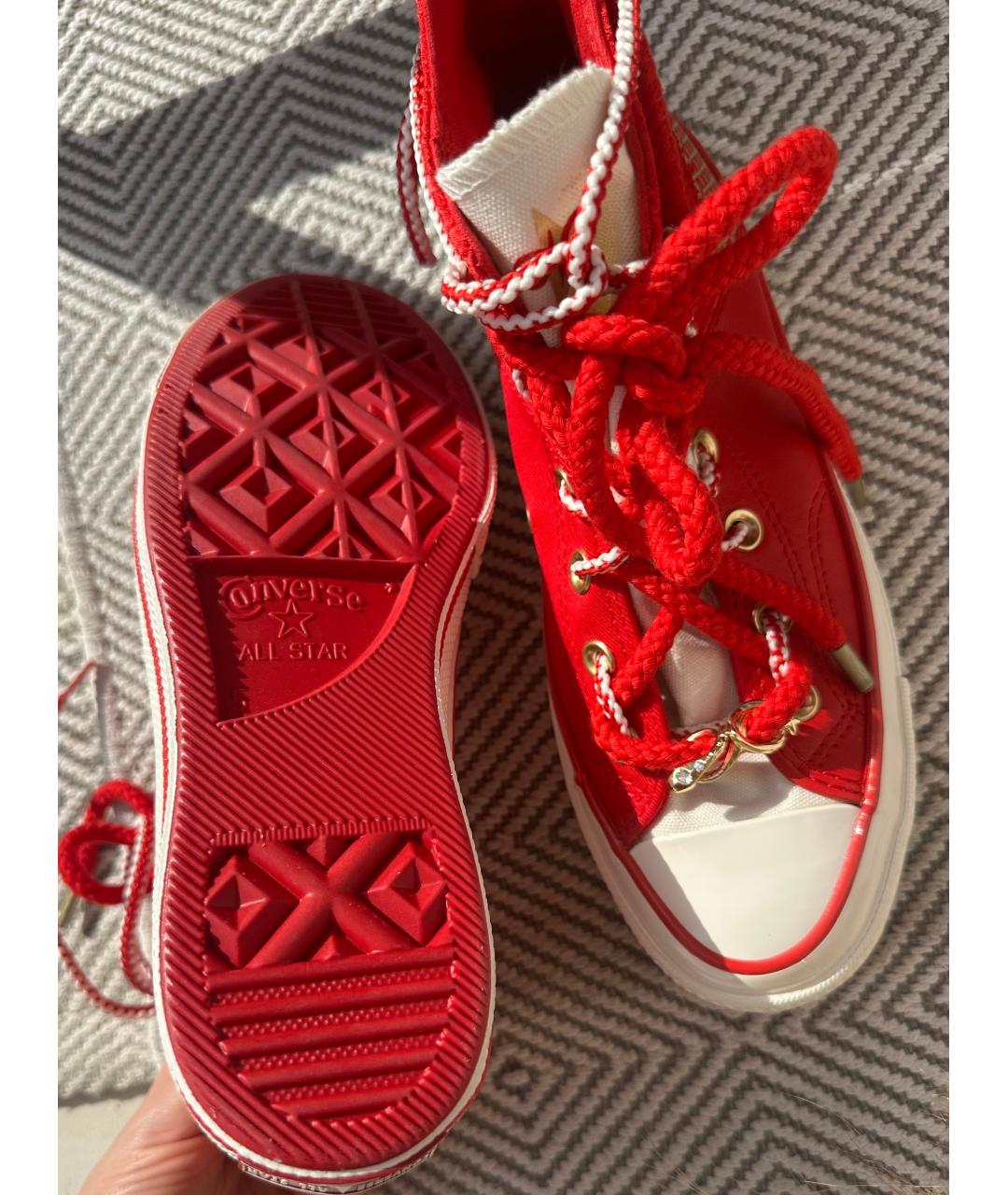 CONVERSE Красные текстильные кеды, фото 5
