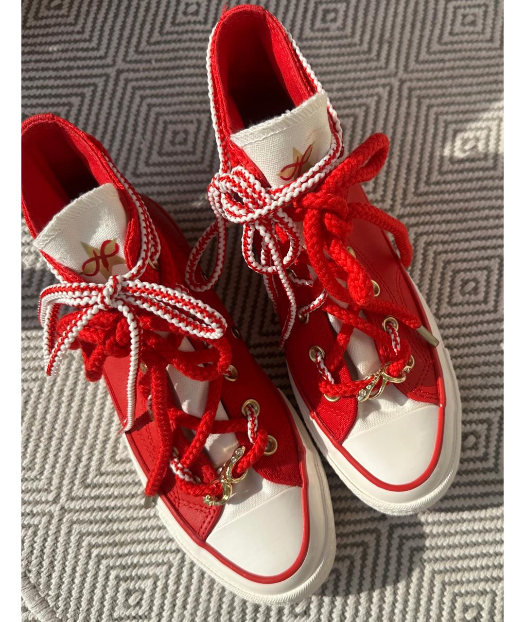 CONVERSE Красные текстильные кеды, фото 7