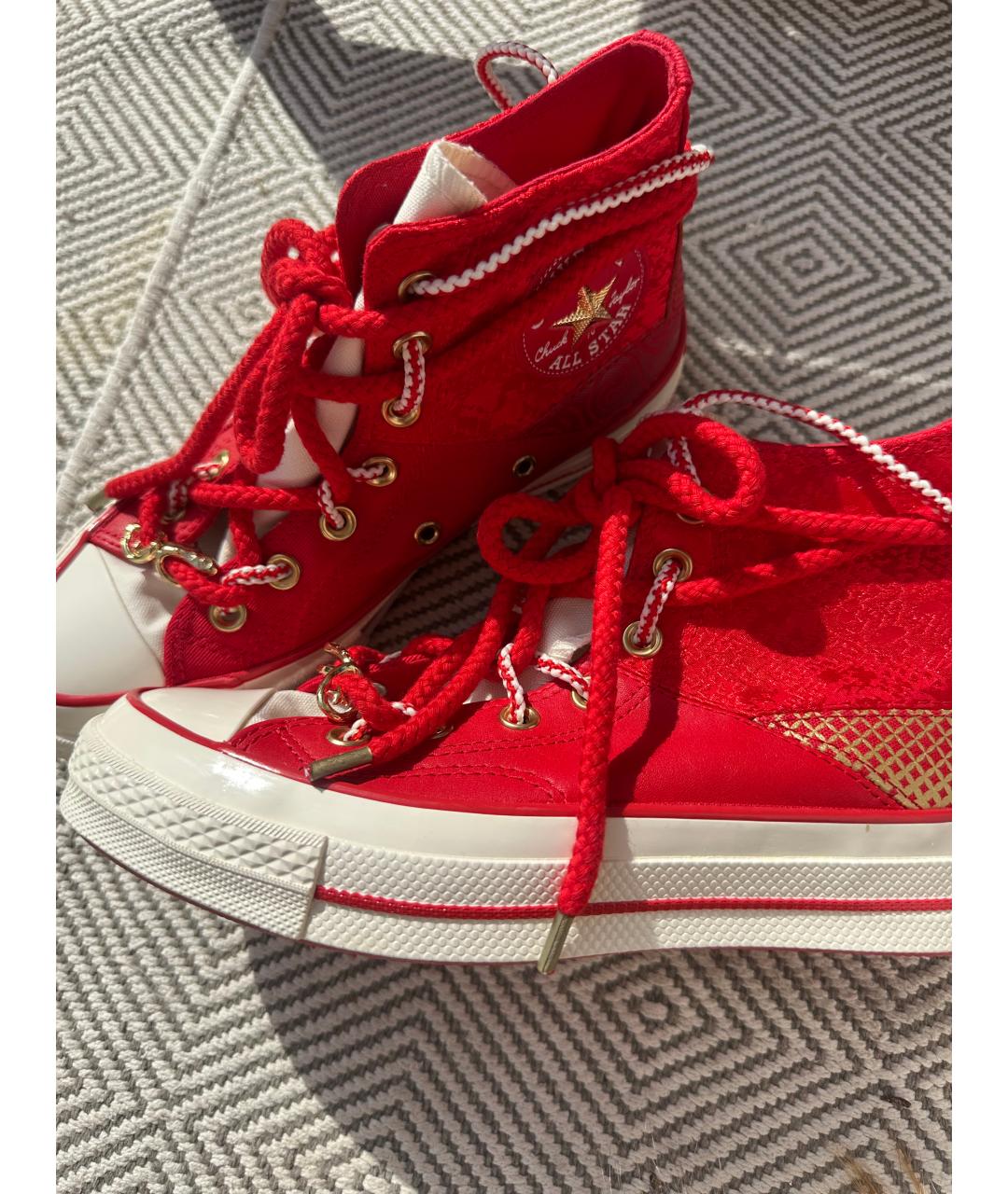 CONVERSE Красные текстильные кеды, фото 3