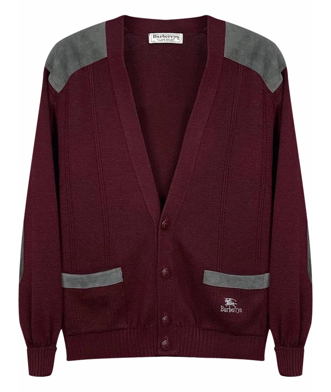 BURBERRY Бордовый кардиган, фото 1