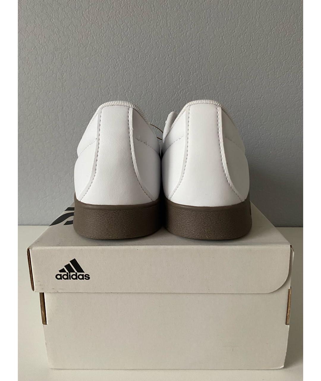 ADIDAS Белые кожаные низкие кроссовки / кеды, фото 5