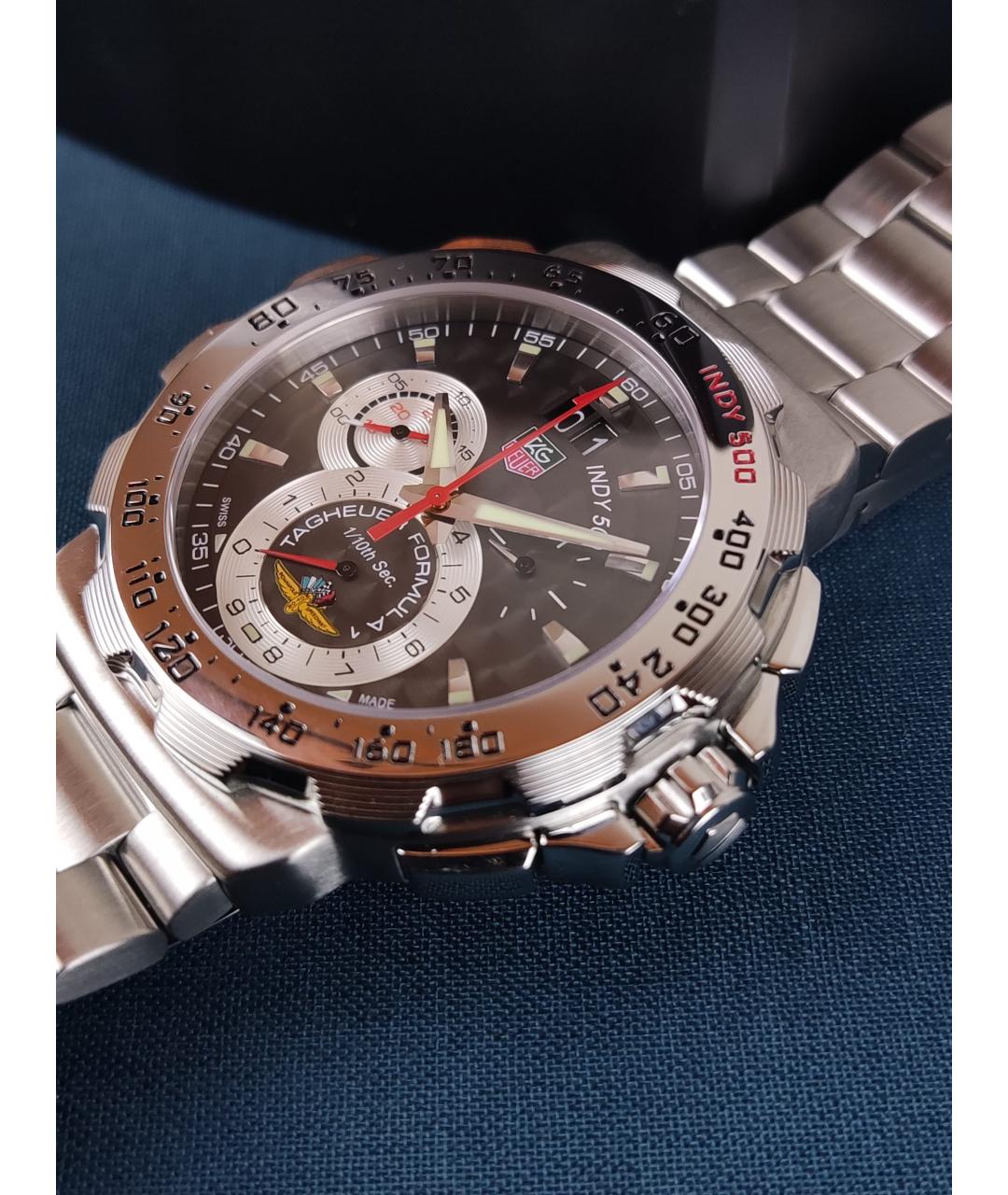 TAG HEUER Серые металлические часы, фото 3