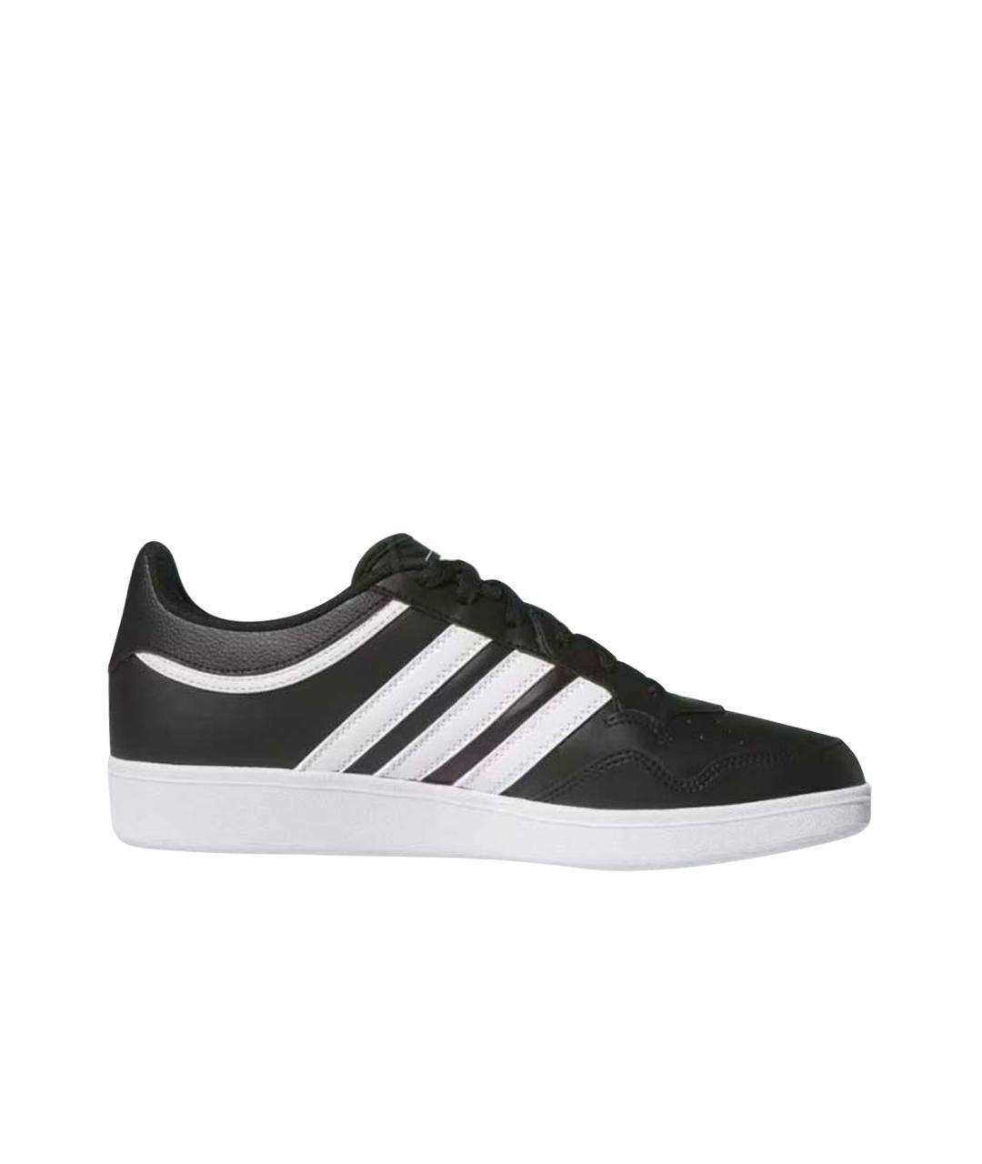 ADIDAS Черные кожаные низкие кроссовки / кеды, фото 1