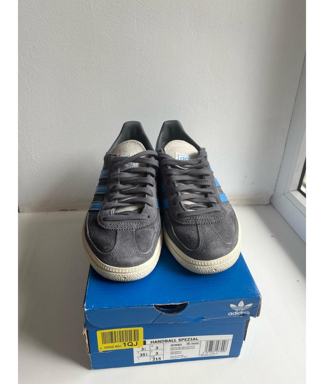 ADIDAS Антрацитовые замшевые кеды, фото 2