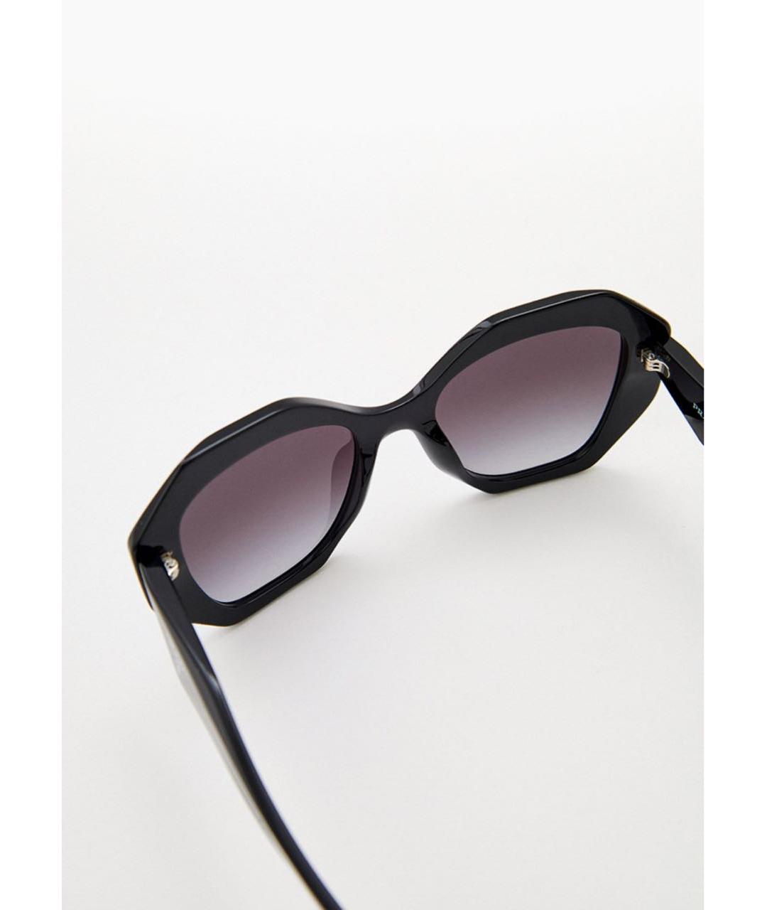 PRADA Черные пластиковые солнцезащитные очки, фото 3