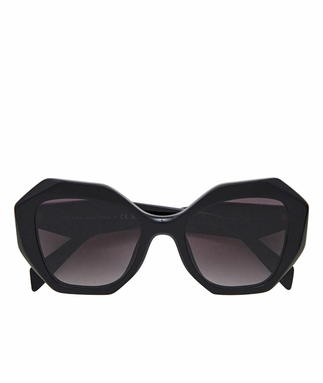 PRADA Черные пластиковые солнцезащитные очки, фото 1