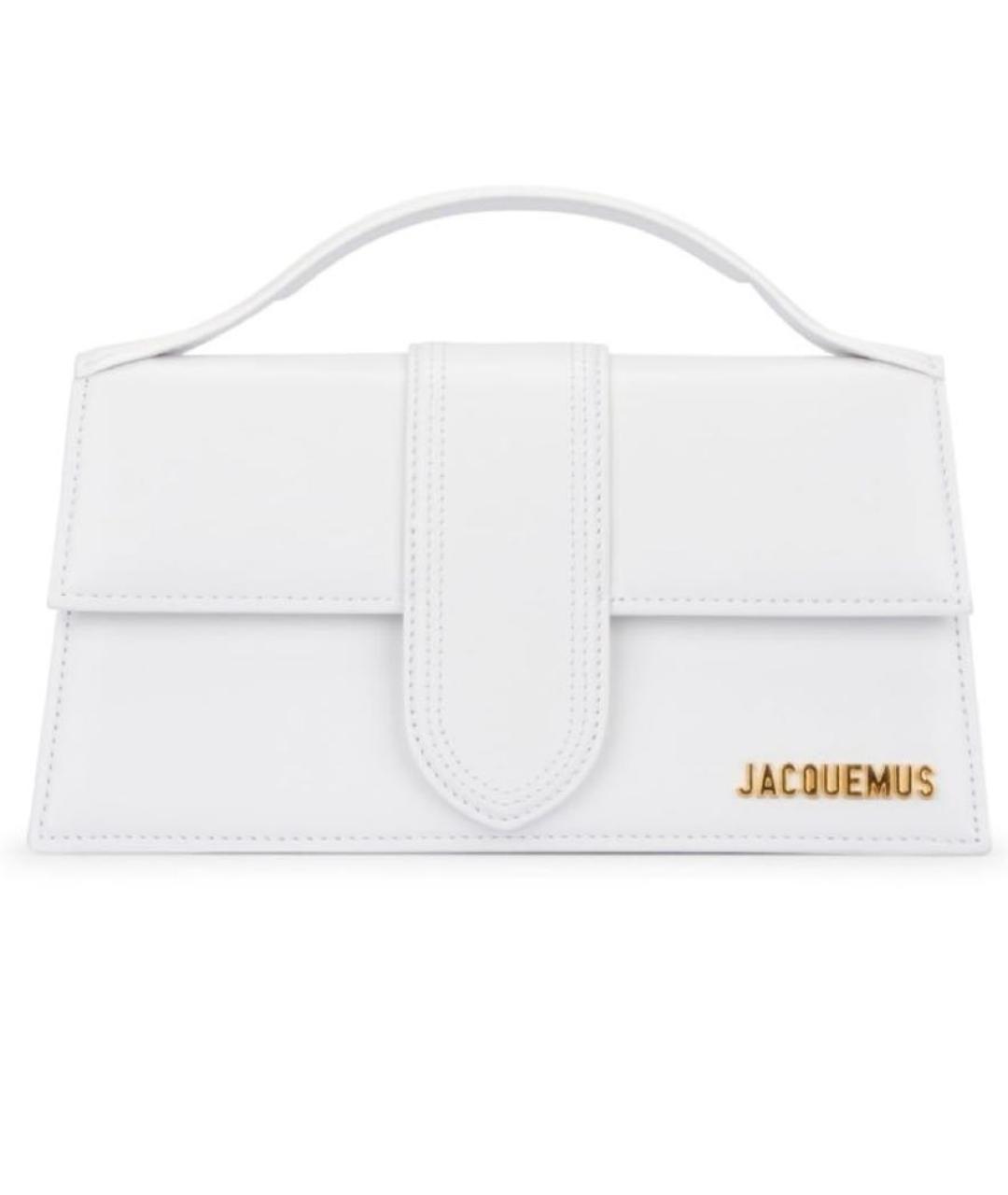 JACQUEMUS Белая кожаная сумка через плечо, фото 1