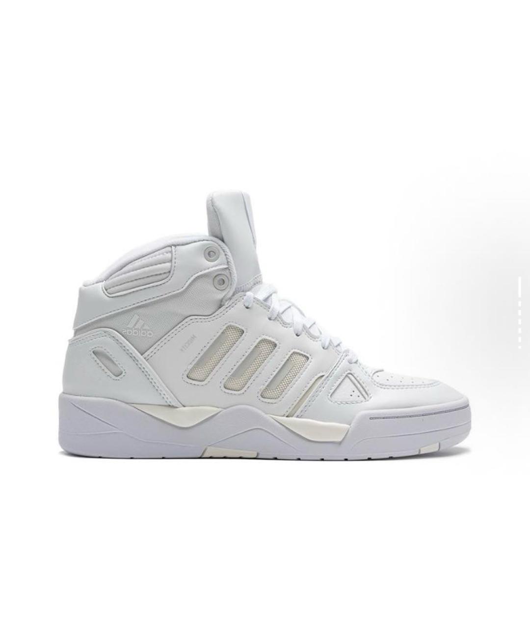 ADIDAS Белые кожаные высокие кроссовки / кеды, фото 7