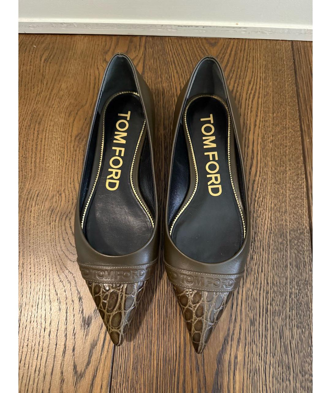 TOM FORD Коричневые кожаные балетки, фото 2