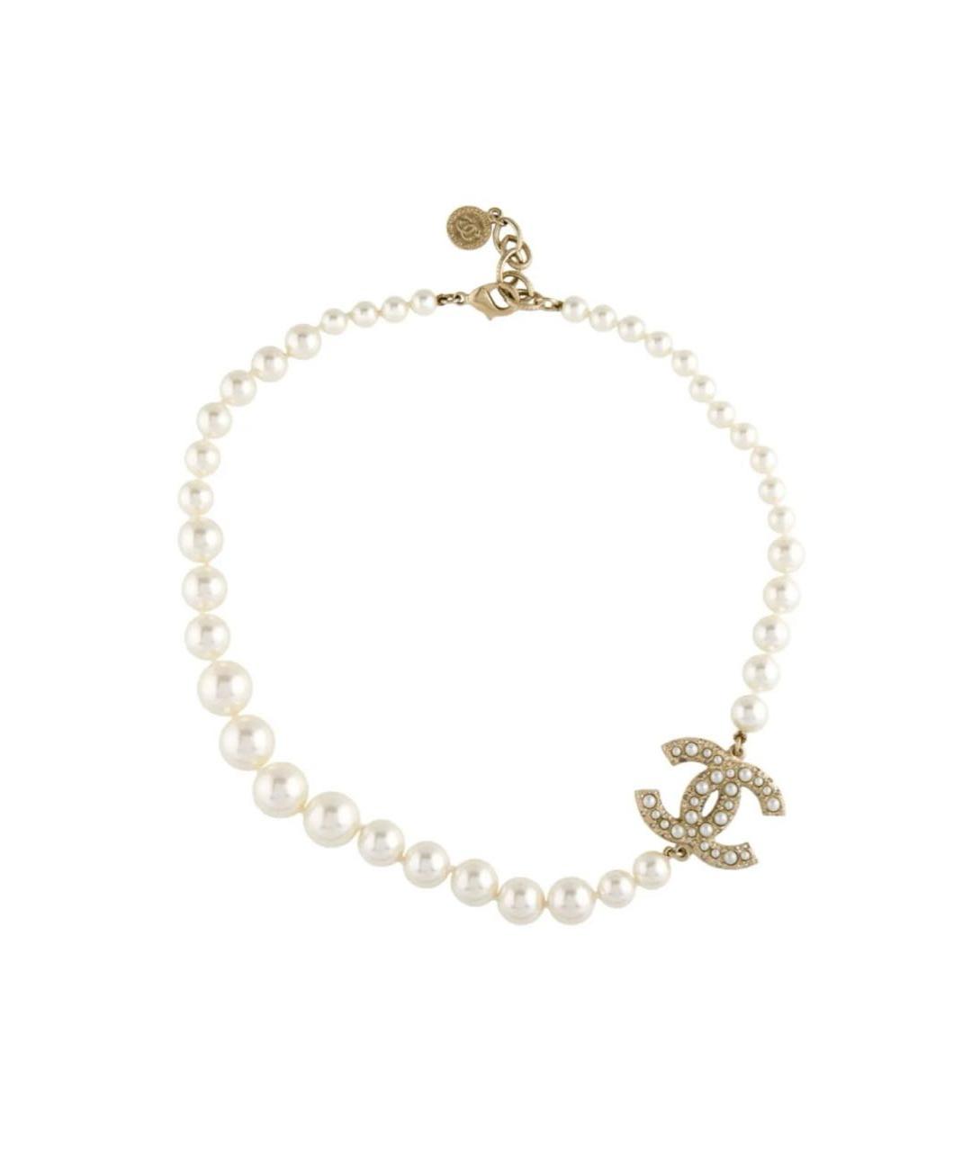 CHANEL Бежевое жемчужное колье, фото 1