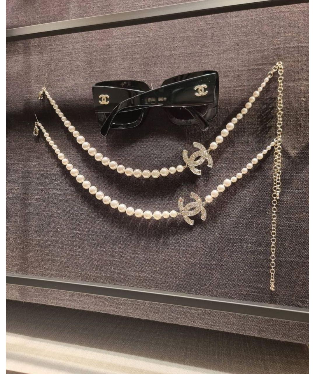 CHANEL Бежевое жемчужное колье, фото 4