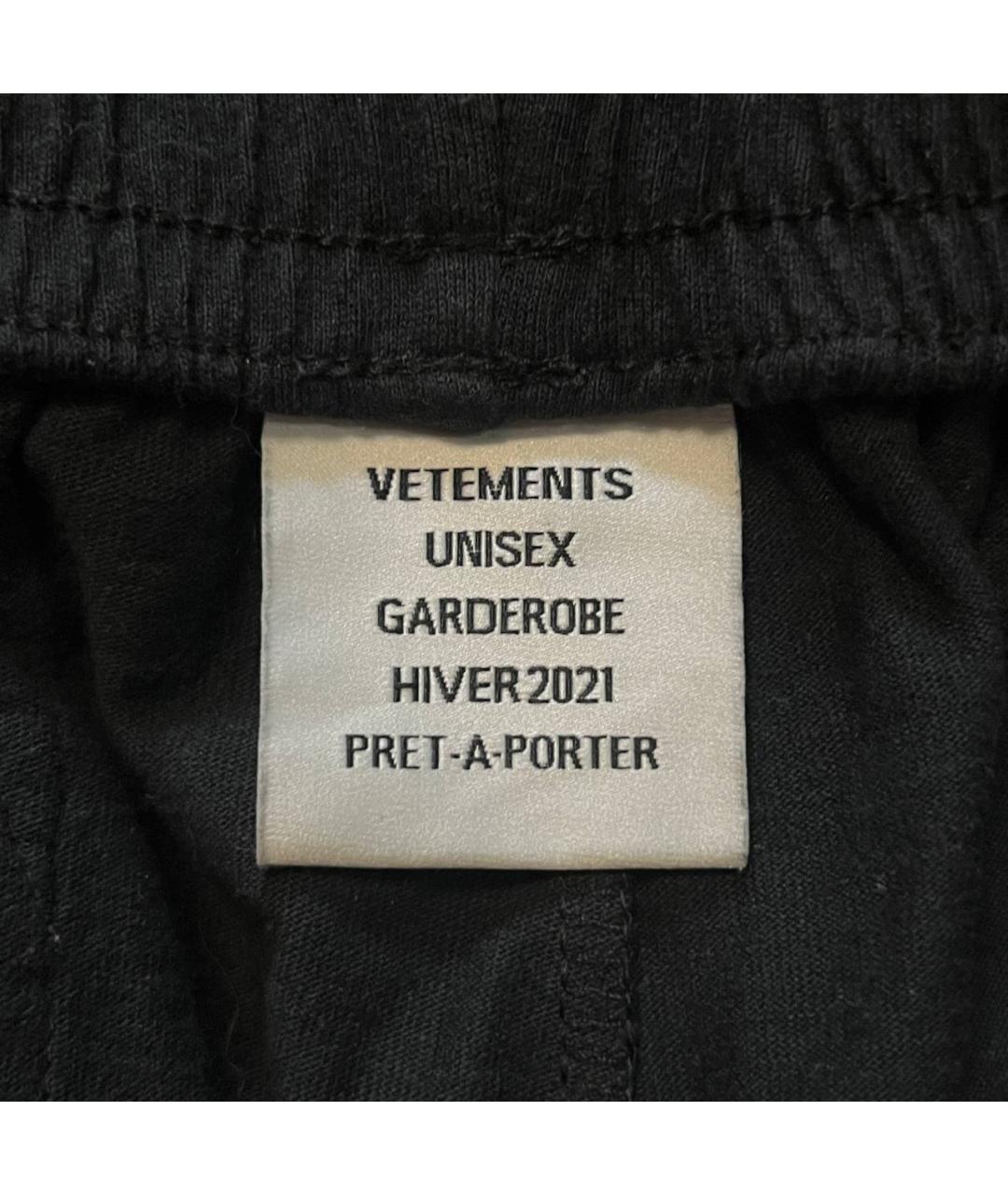 VETEMENTS Черные хлопковые шорты, фото 5