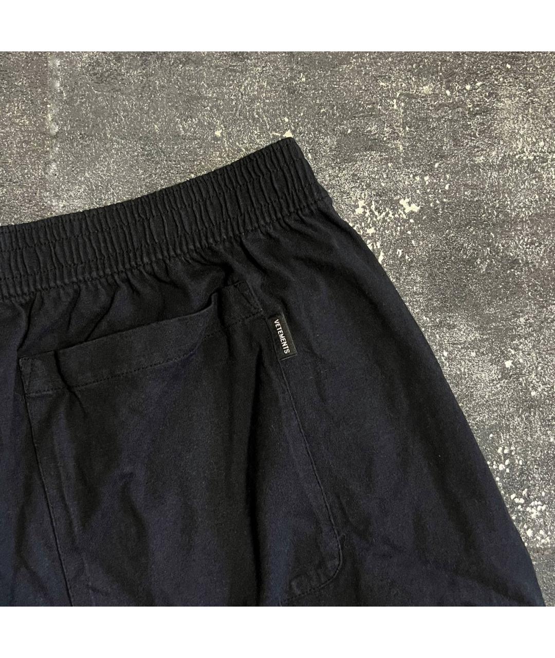 VETEMENTS Черные хлопковые шорты, фото 4