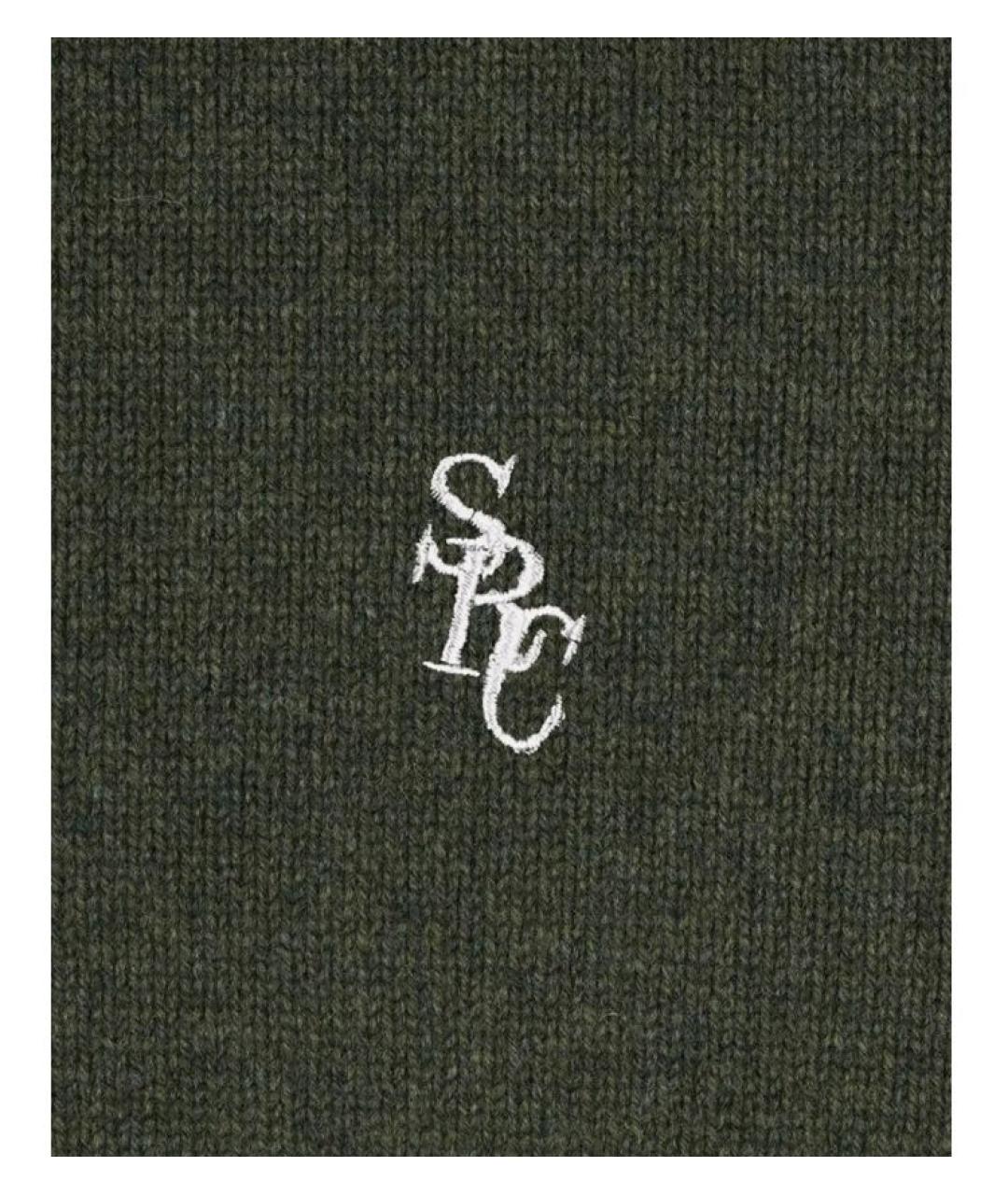 SPORTY AND RICH Зеленый шерстяной джемпер / свитер, фото 6