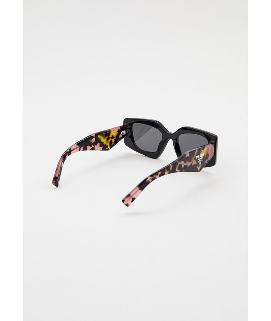 PRADA Черные пластиковые солнцезащитные очки, фото 2