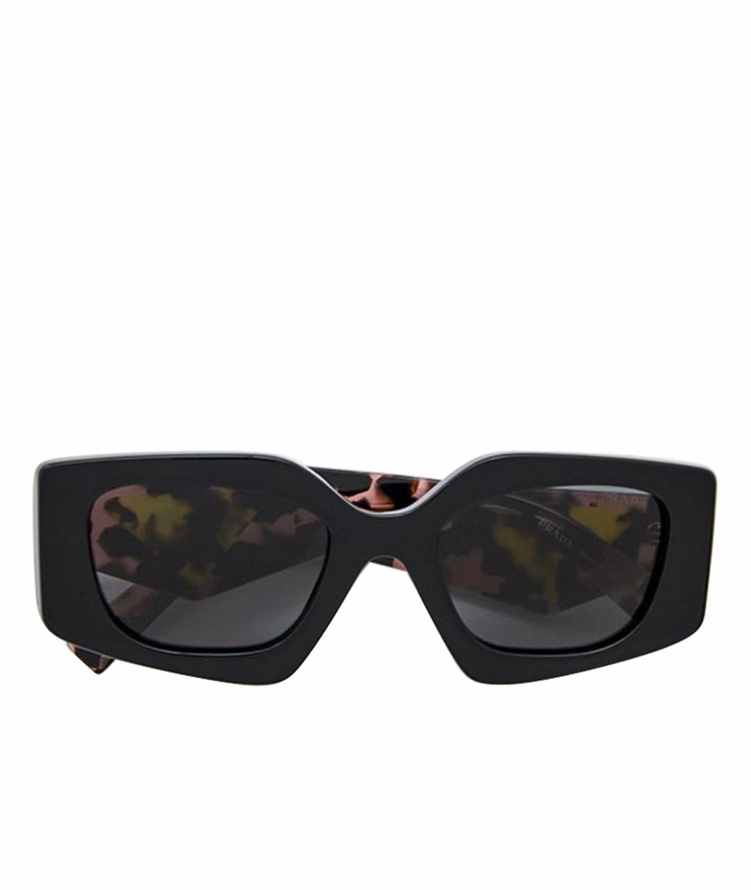 PRADA Черные пластиковые солнцезащитные очки, фото 1
