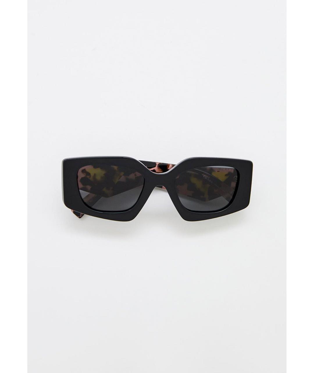 PRADA Черные пластиковые солнцезащитные очки, фото 4