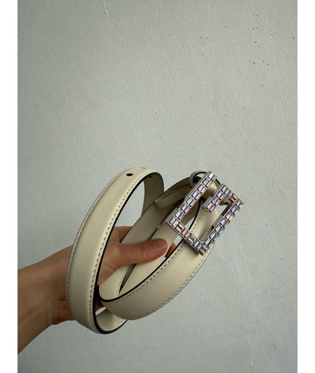 GUCCI Белый кожаный ремень, фото 6