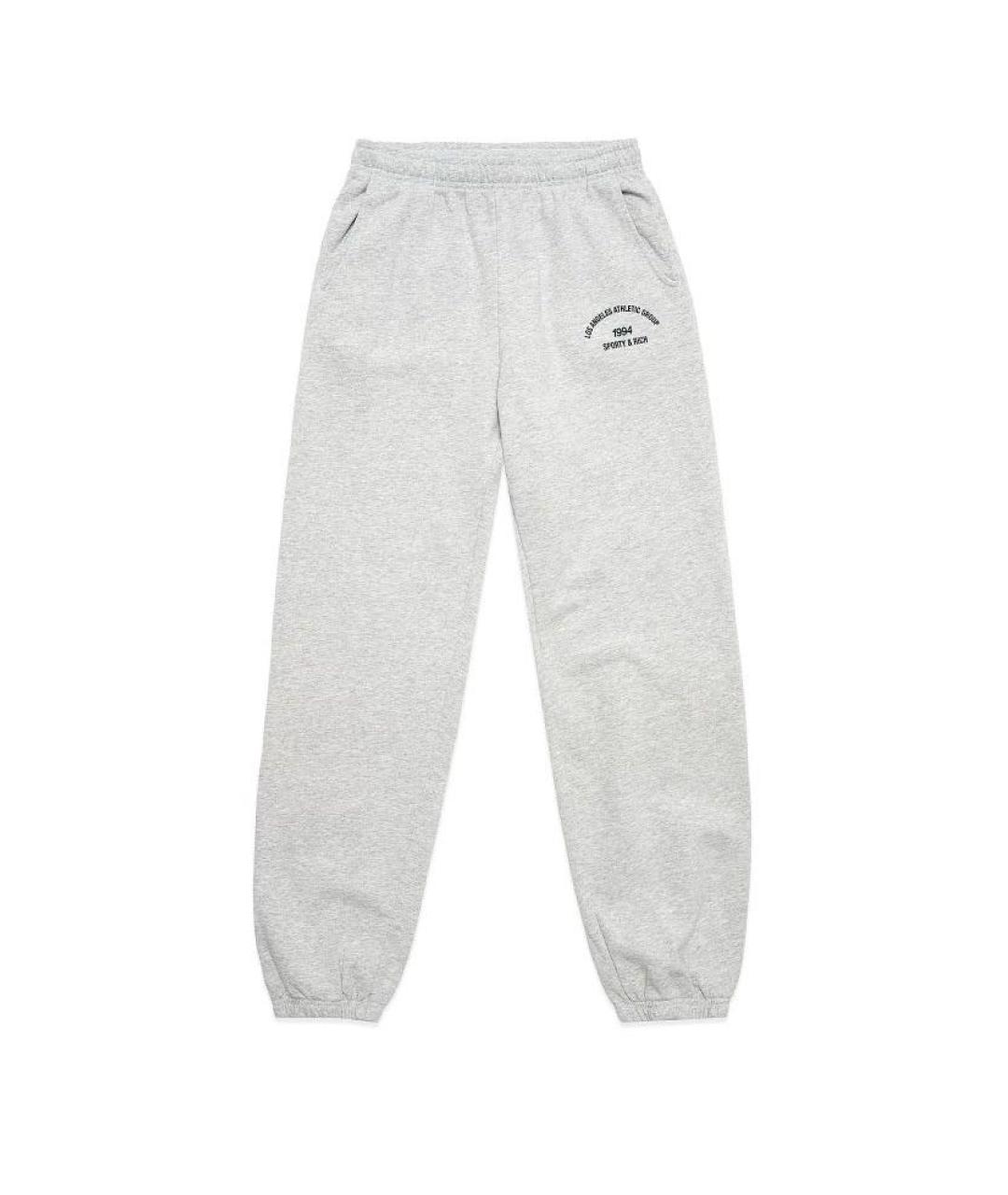 SPORTY AND RICH Серые хлопковые спортивные брюки и шорты, фото 1