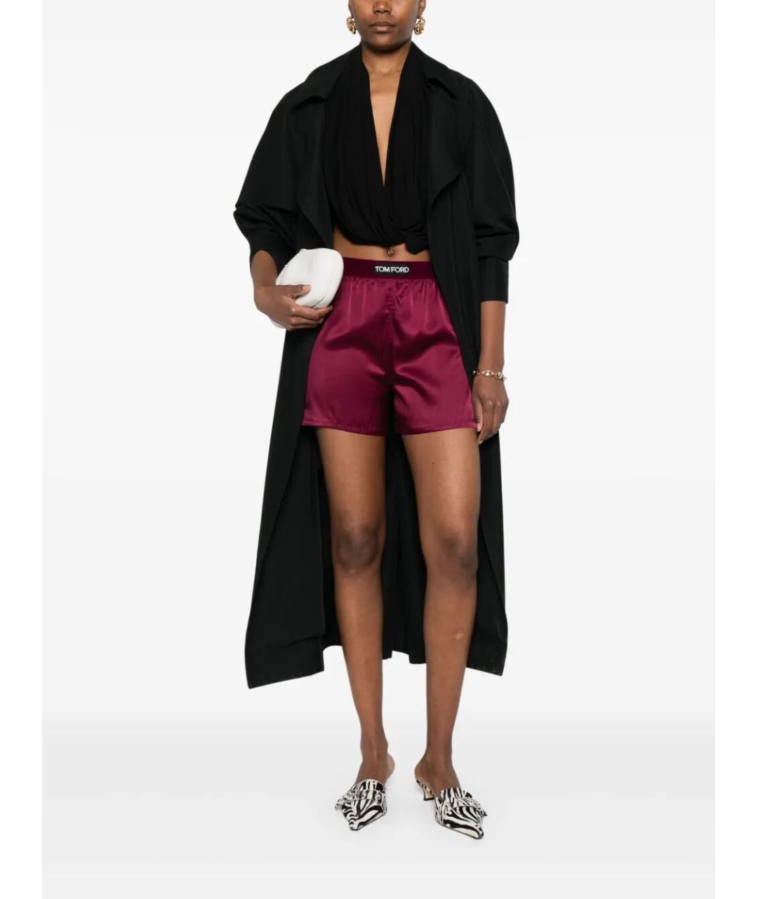 TOM FORD Фиолетовые шелковые шорты, фото 2