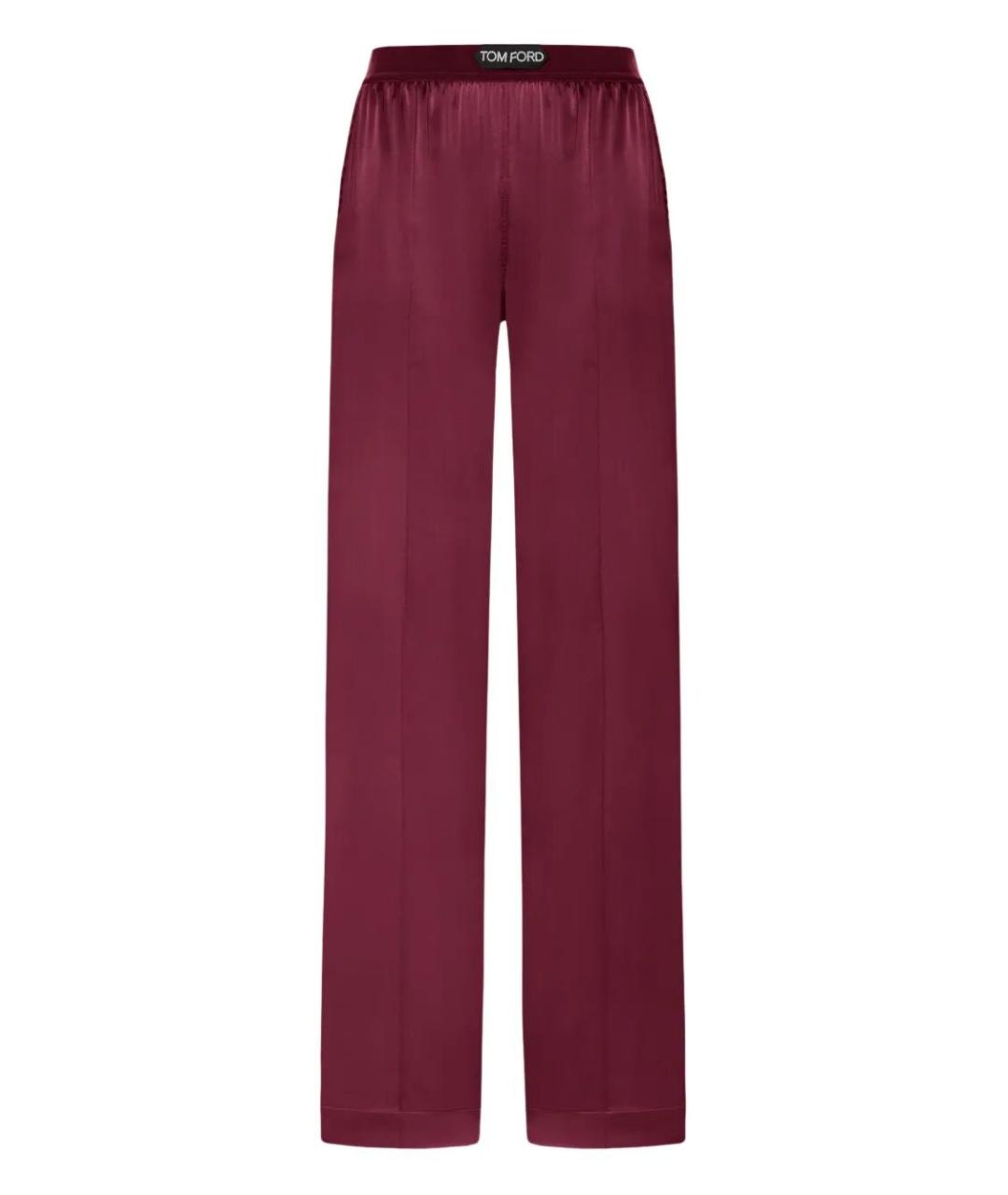 TOM FORD Бордовые прямые брюки, фото 1