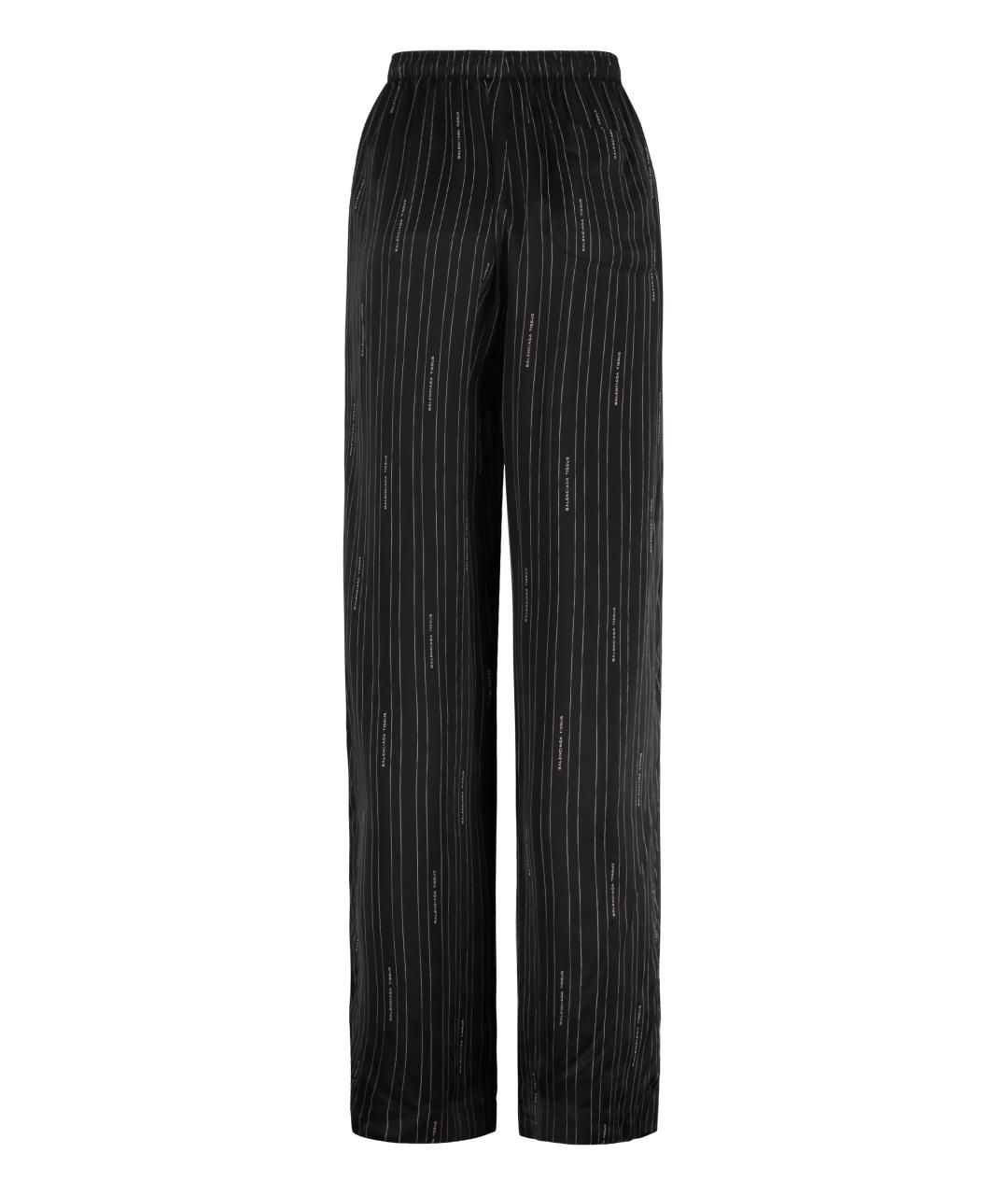 BALENCIAGA Черные вискозные прямые брюки, фото 2