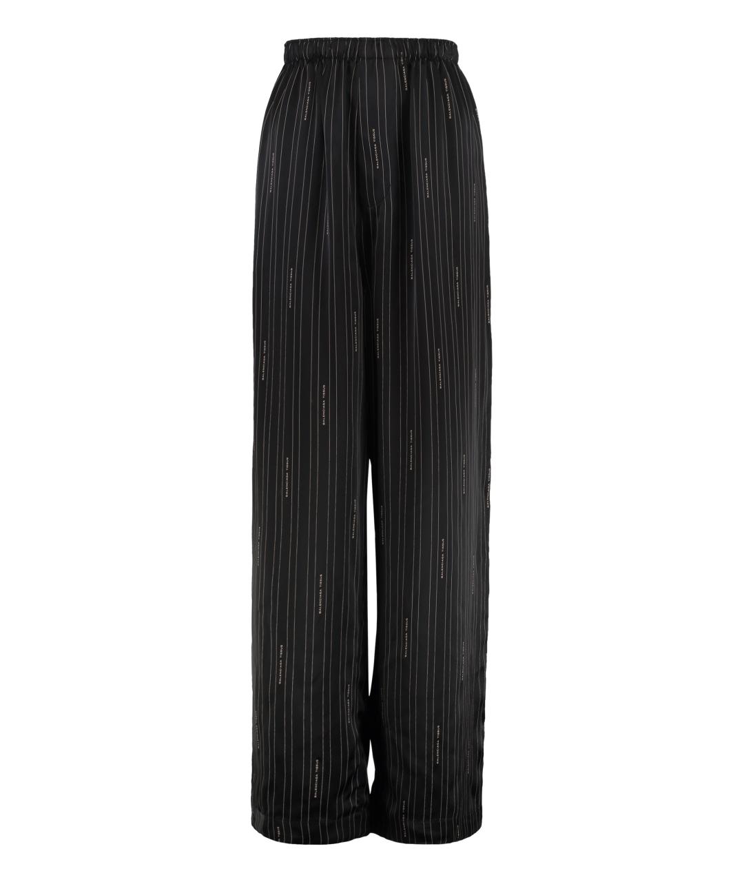 BALENCIAGA Черные вискозные прямые брюки, фото 1