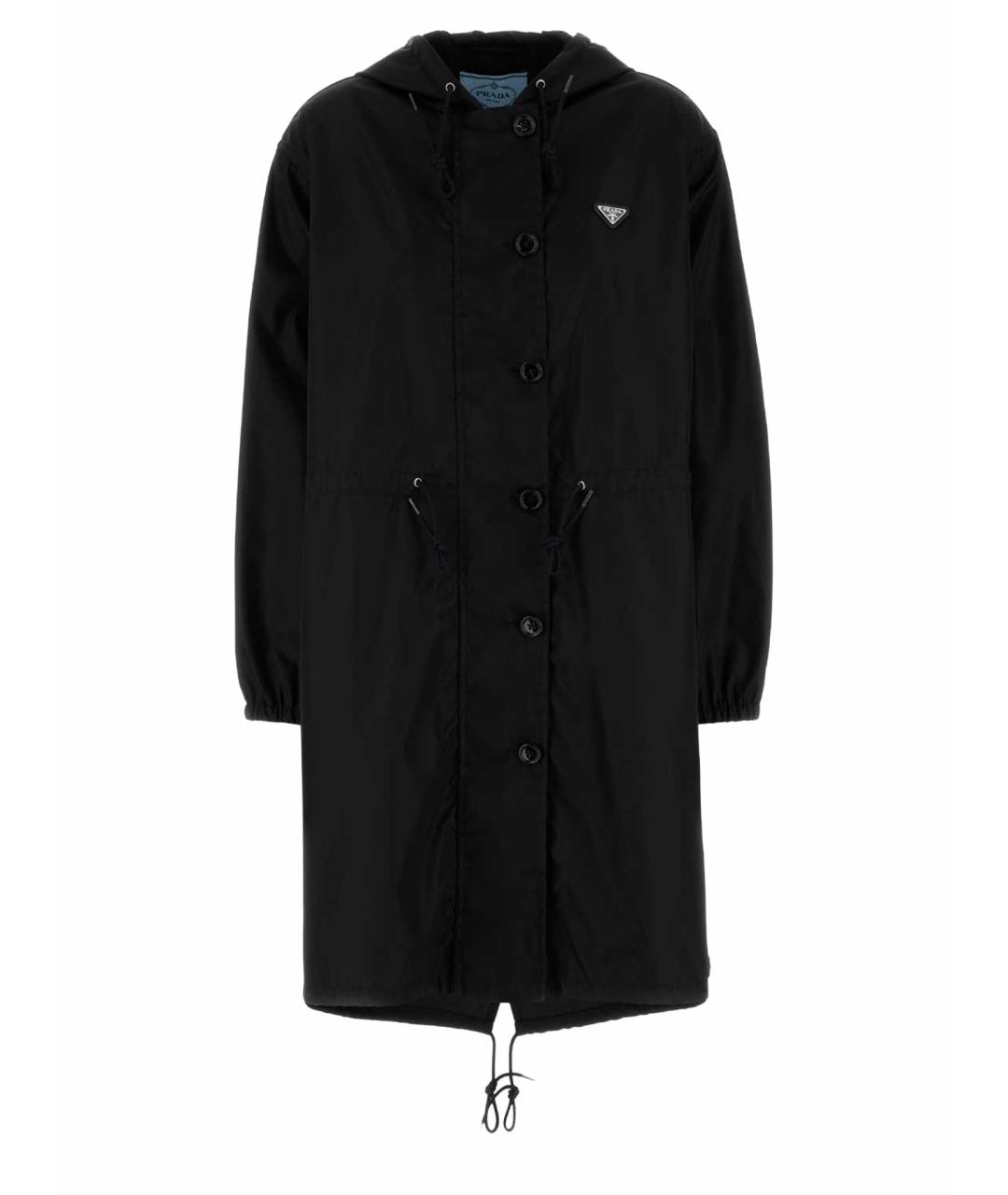 PRADA Черный полиамидовый тренч/плащ, фото 1