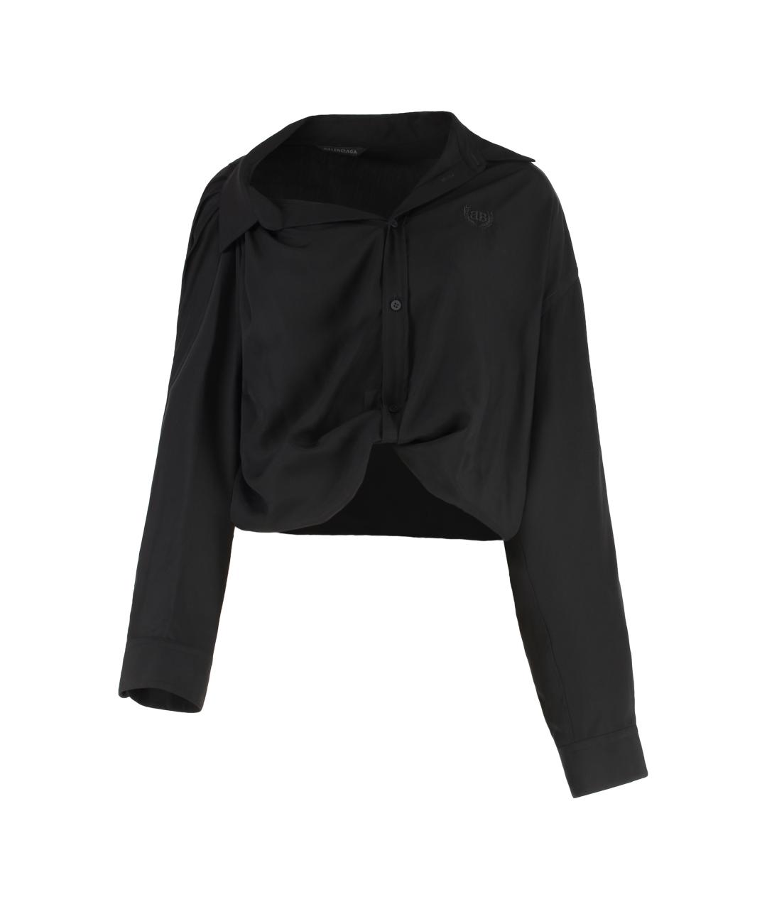 BALENCIAGA Черная хлопковая рубашка, фото 1