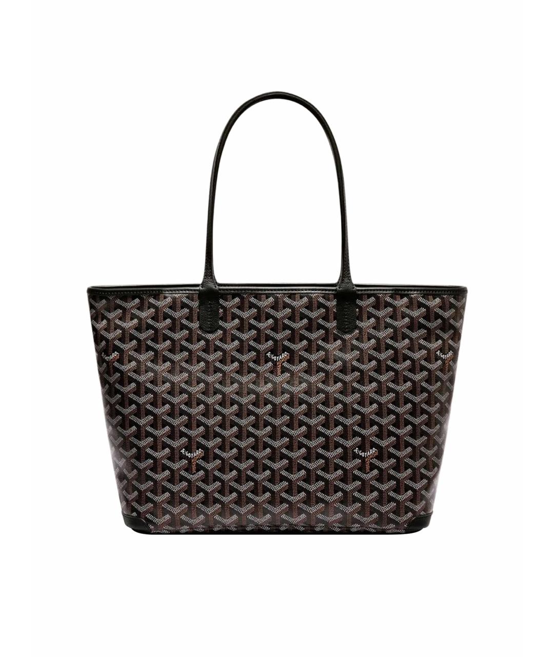 GOYARD Черная кожаная сумка тоут, фото 1