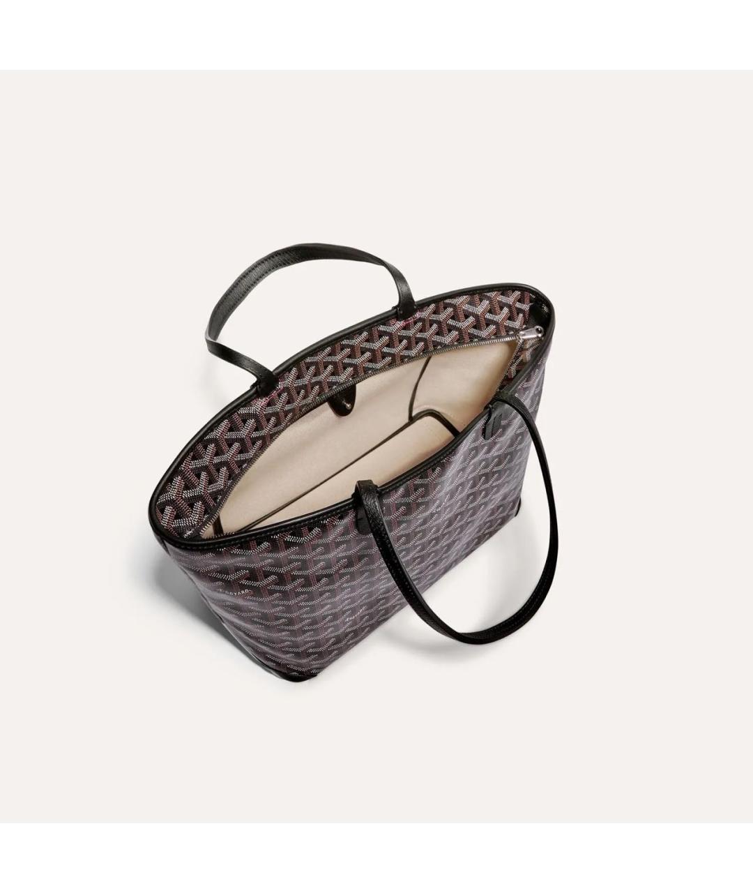 GOYARD Черная кожаная сумка тоут, фото 4