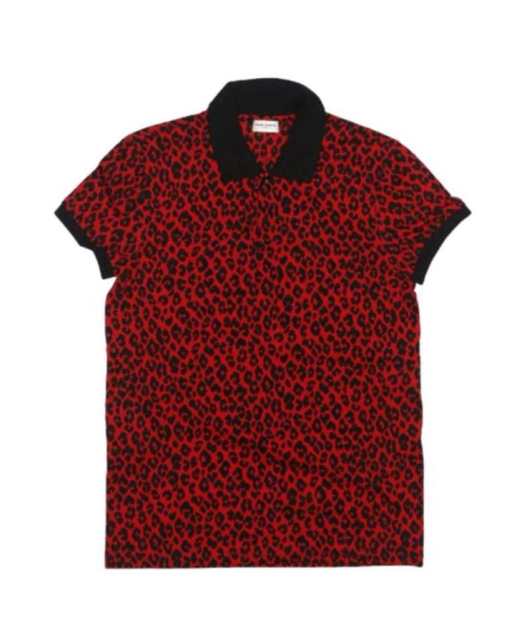 SAINT LAURENT Бордовая хлопковая футболка, фото 4