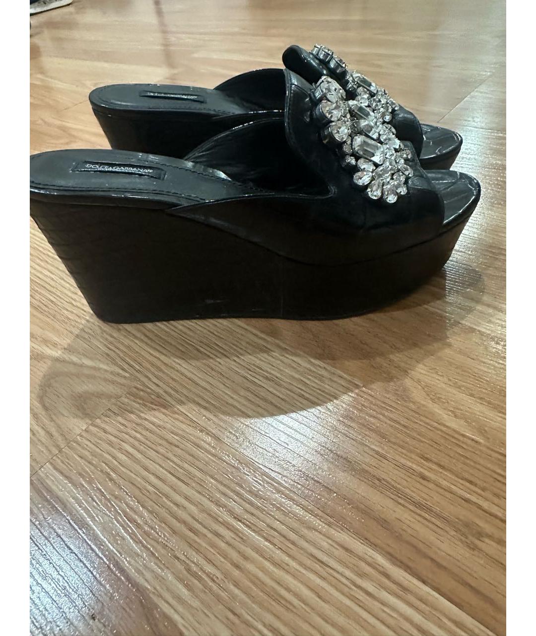 DOLCE&GABBANA Коричневые мюли из экзотической кожи, фото 9