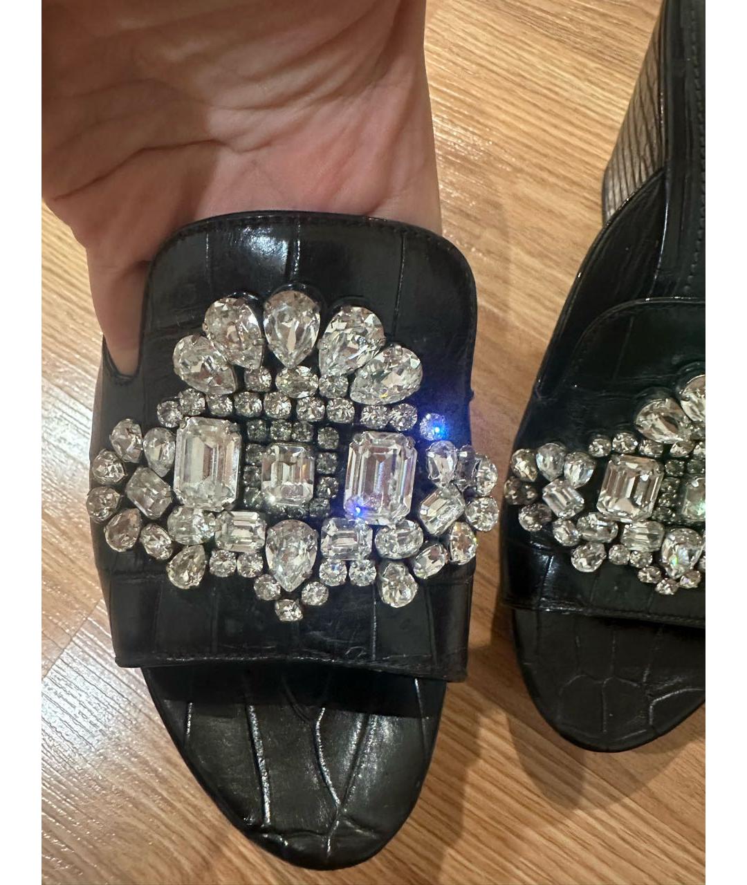 DOLCE&GABBANA Коричневые мюли из экзотической кожи, фото 7