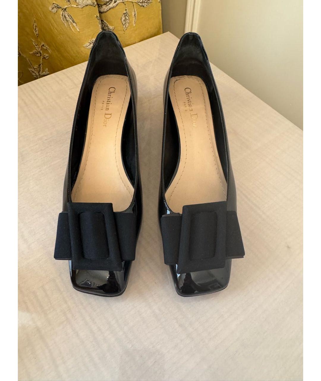CHRISTIAN DIOR Черные туфли из лакированной кожи, фото 5