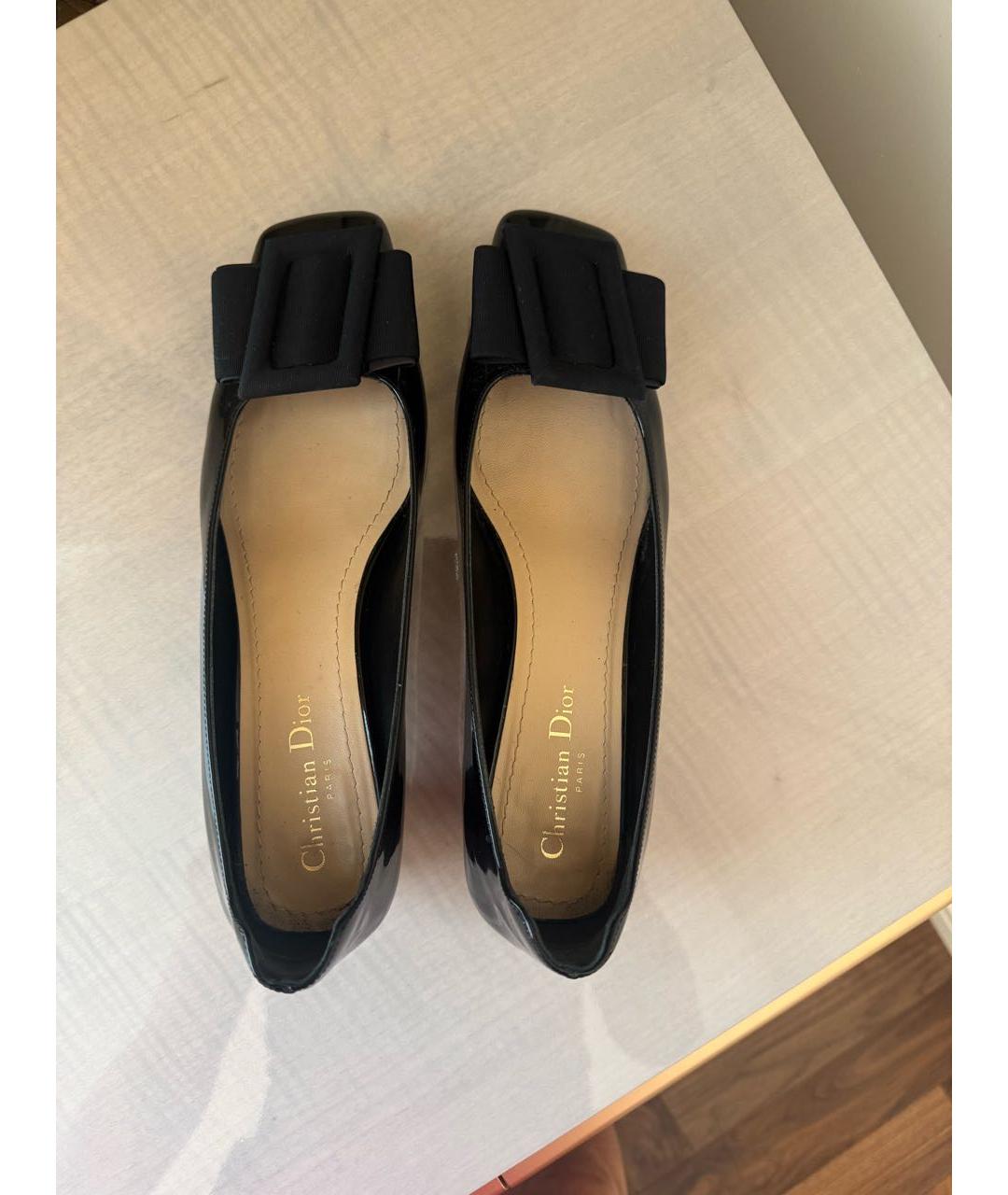 CHRISTIAN DIOR Черные туфли из лакированной кожи, фото 3