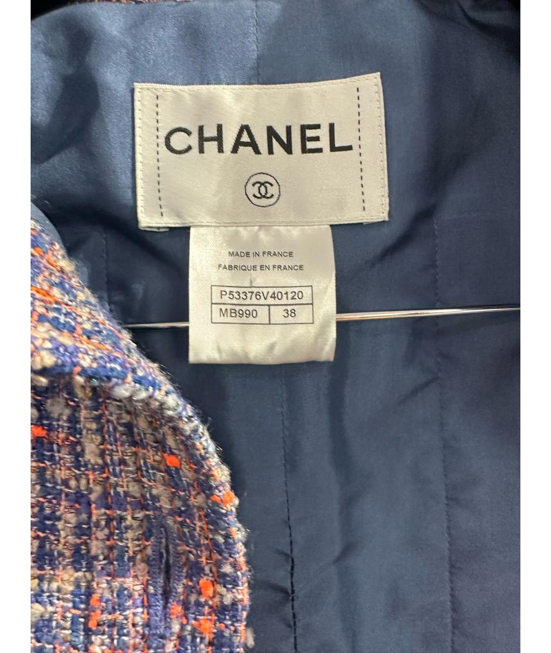 CHANEL Фиолетовый шелковый костюм с юбками, фото 6