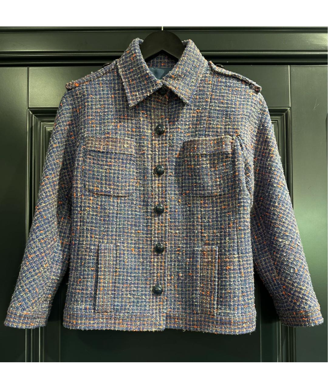 CHANEL Фиолетовый шелковый костюм с юбками, фото 9