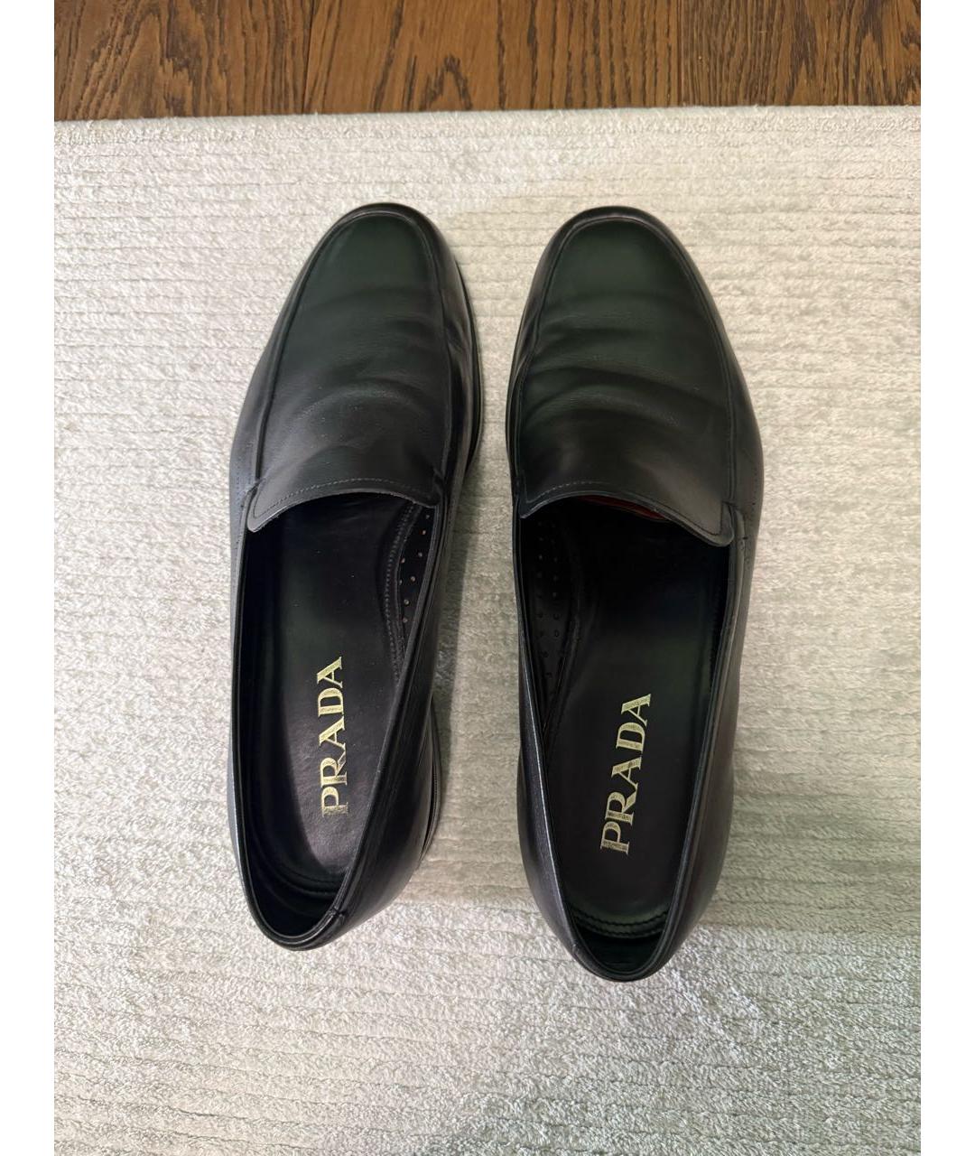 PRADA Черные кожаные лоферы, фото 3