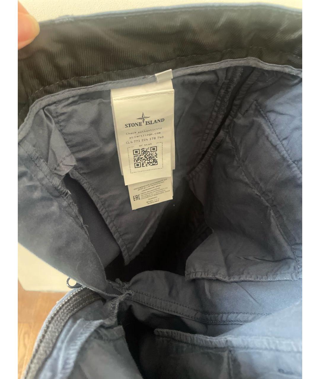 STONE ISLAND JUNIOR Синие хлопковые брюки и шорты, фото 3