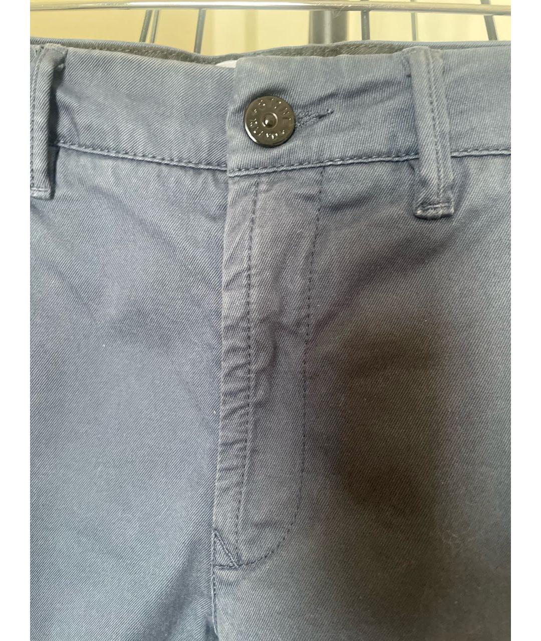 STONE ISLAND JUNIOR Синие хлопковые брюки и шорты, фото 5